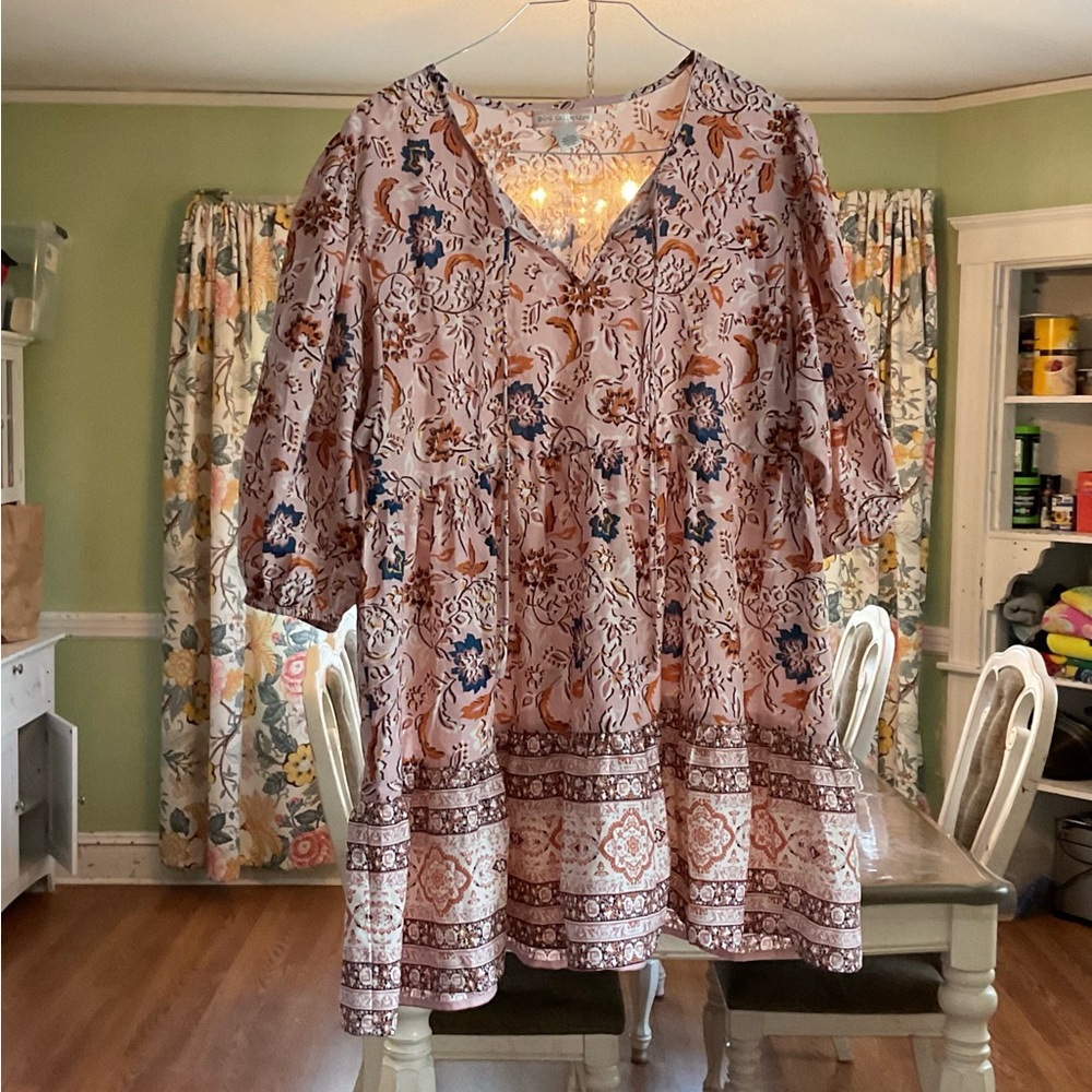Summer dress from Bog Collection, size L Gypsie style v neckline